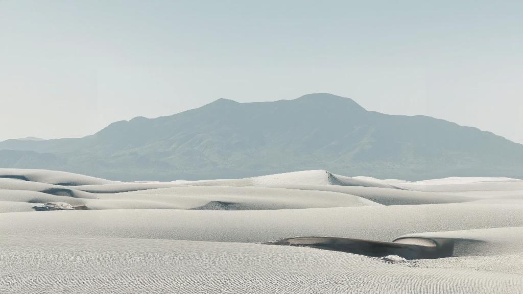 Expanded desert dunes after AI image expansion